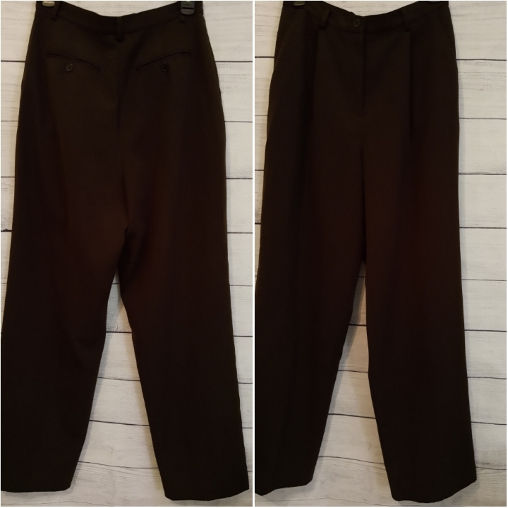 Geoffrey Beene Sport Women’s Pleated Dress Pants Slacks Trousers Brown Size 10